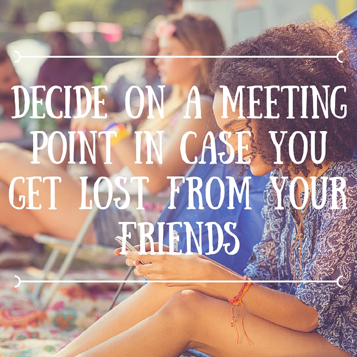 festival tips: decide on a meeting point