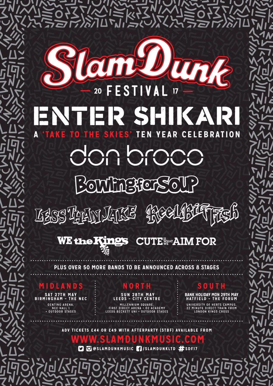 Slam Dunk Festival 2017 lineup